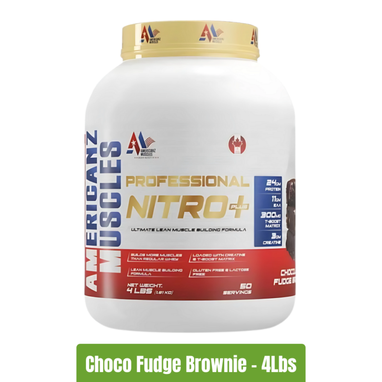 Americanz Muscles Nitro+ Whey Protein - Chocolate Fudge Brownie - 4 Lbs