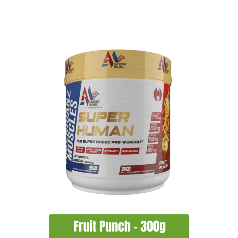 Americanz Muscles Super Human Pre-Workout _ 50 Servings - Fruit Punch