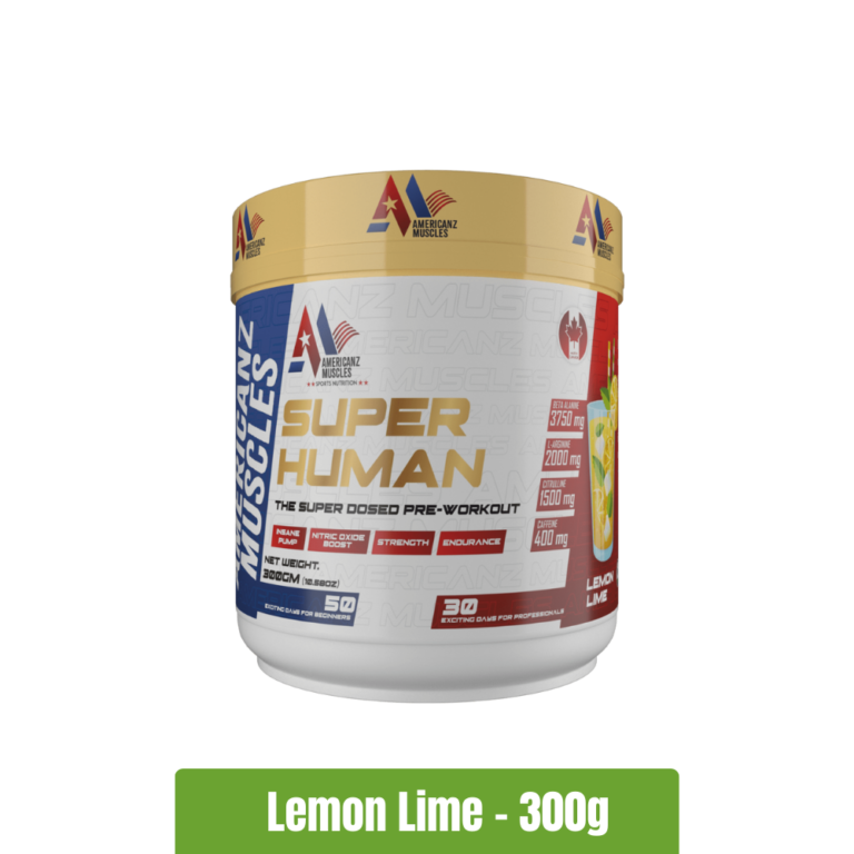 Americanz Muscles Super Human Pre-Workout _ 50 Servings - Lemon Lime