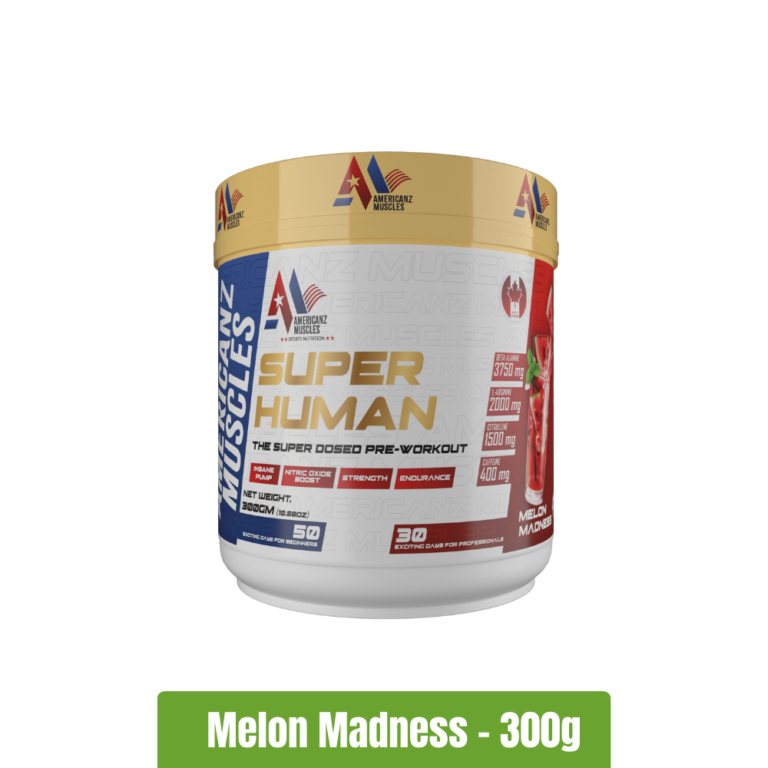 Americanz Muscles Super Human Pre-Workout _ 50 Servings - Melon Madness