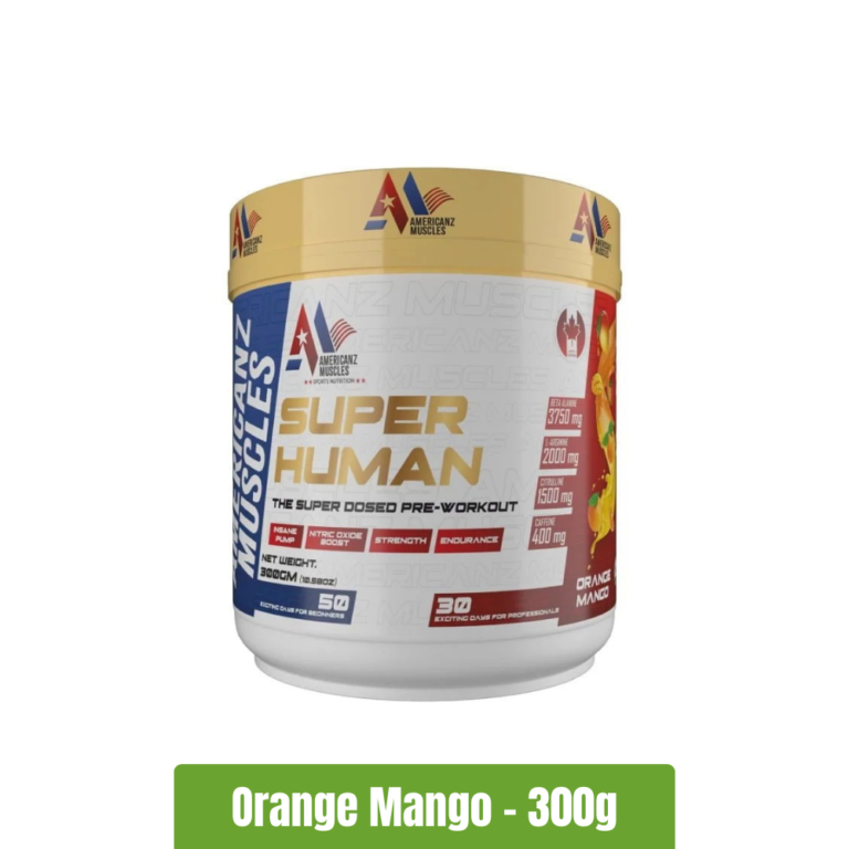 Americanz Muscles Super Human Pre-Workout _ 50 Servings - Orange Mango