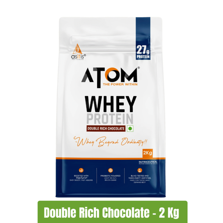 Asitis Nutrition ATOM Whey Protein- Double Rich Chocolate, 2Kg - New Pack