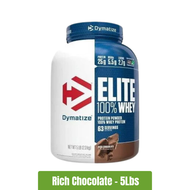 Dymatize Elite 100% Whey Protein - Rich Chocolate - 5Lbs