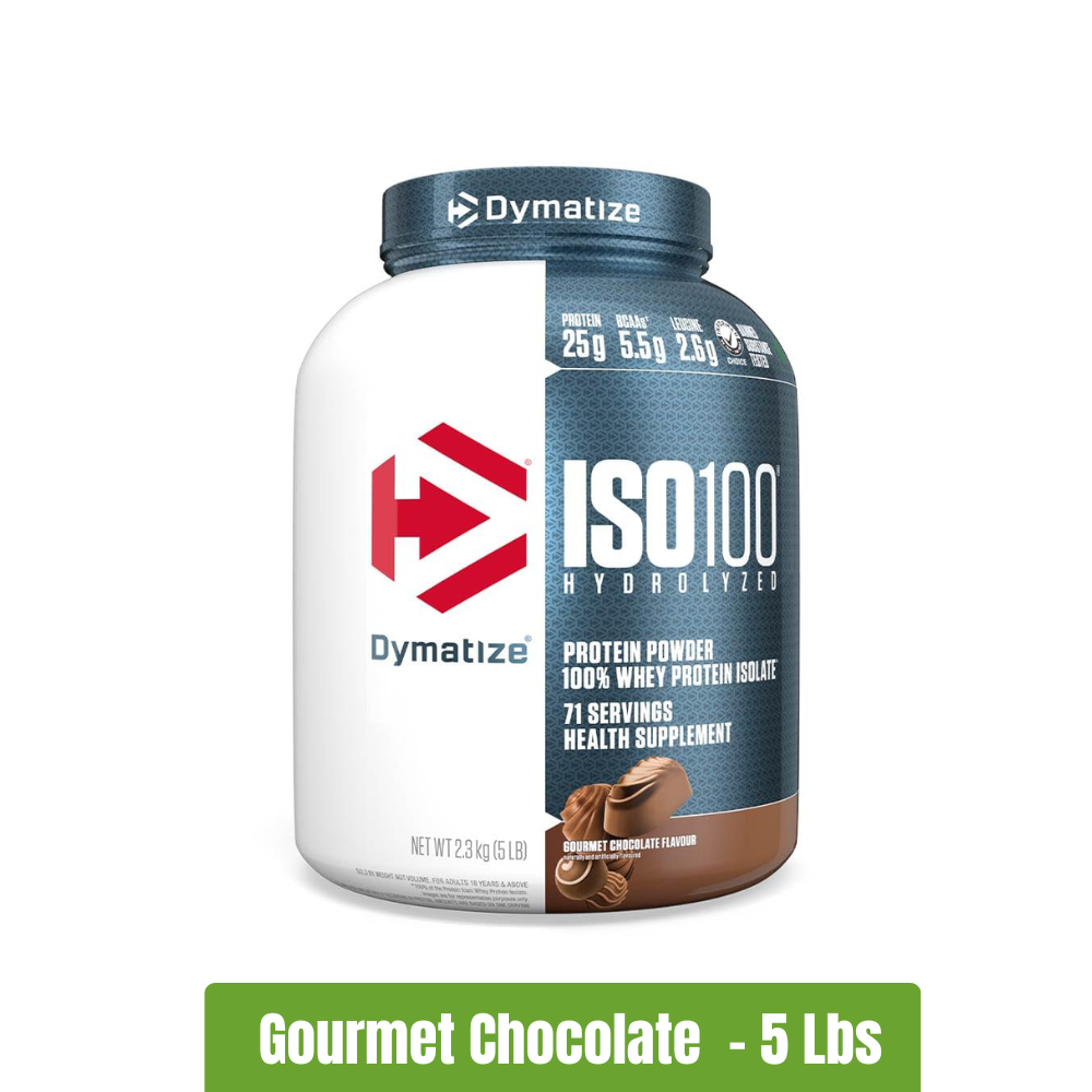 Dymatize ISO 100 Whey Protein - 5 Lbs - Gourmet Chocolate