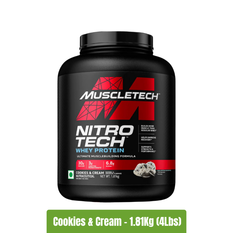 Muscletech NitroTech Whey Protein - Cookies & Cream - 1.81Kg(4Lbs)