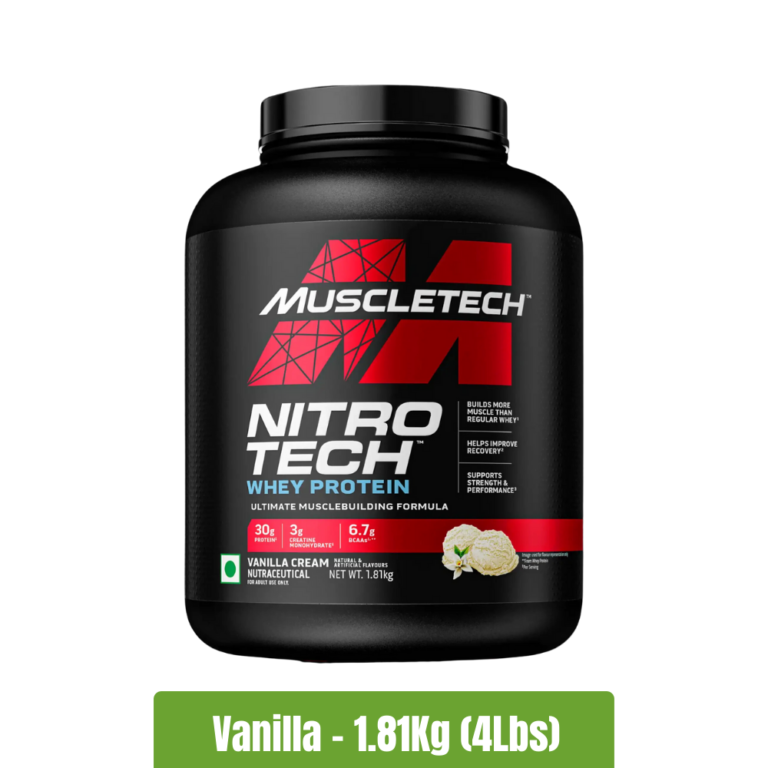 Muscletech NitroTech Whey Protein - Vanilla - 1.81Kg(4Lbs)