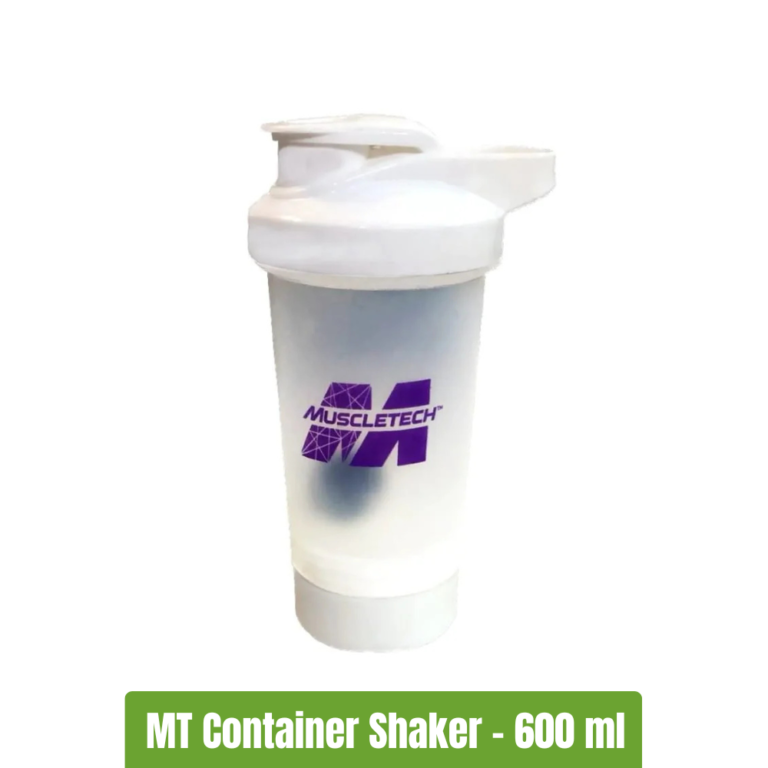 Muscletech Shaker with Container - 600 ml - White