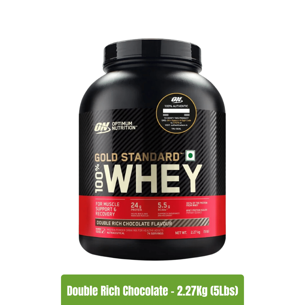 ON Gold Standard 100% Whey Protein - Double Rich Chocolate - 2.27Kg (5Lbs)