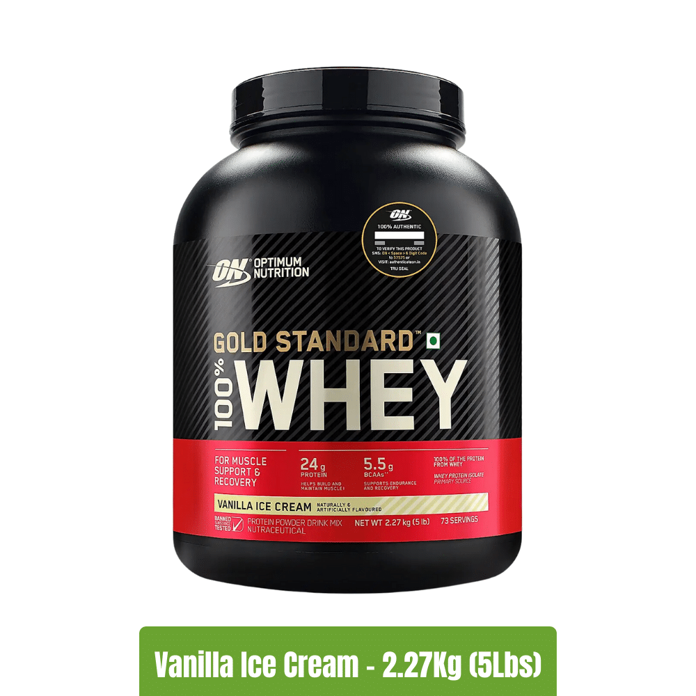 ON Gold Standard 100% Whey Protein - Vanilla Ice Cream - 2.27Kg (5Lbs)
