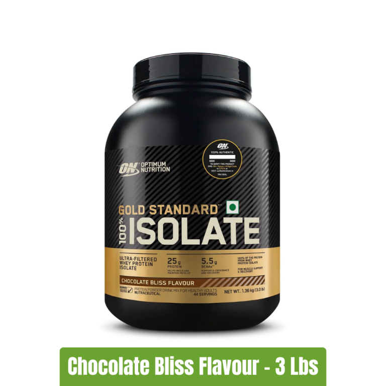 Optimum Nutrition Gold Standard 100% Isolate - 3 Lbs, Chocolate Bliss Flavour