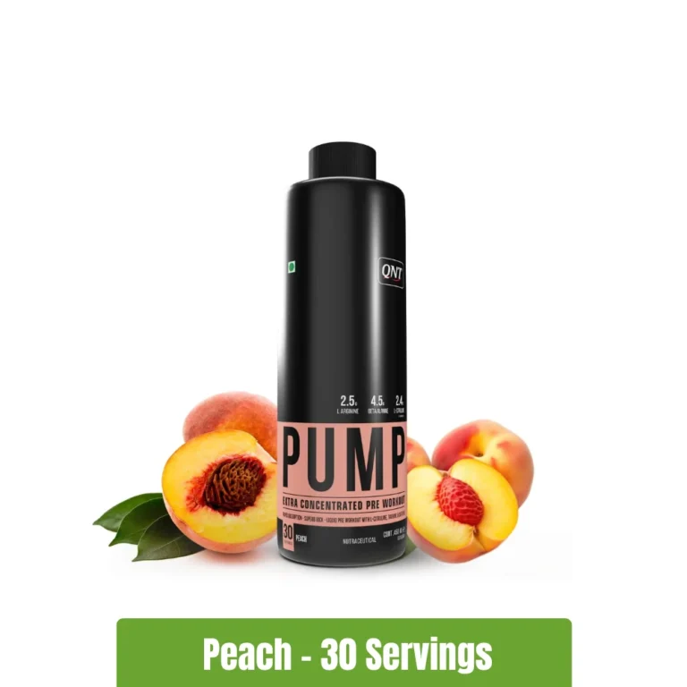 QNT PUMP Extra Concentrated Liquid Pre-Workout _ 30 Servings - Peach