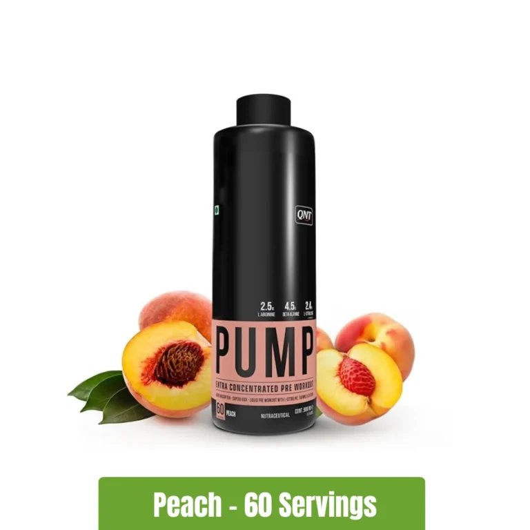QNT PUMP Extra Concentrated Liquid Pre-Workout _ 60 Servings - Peach