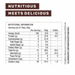 Ritebite Max Protein Peanut - Classic Creamy -340 Grams - Supplement facts