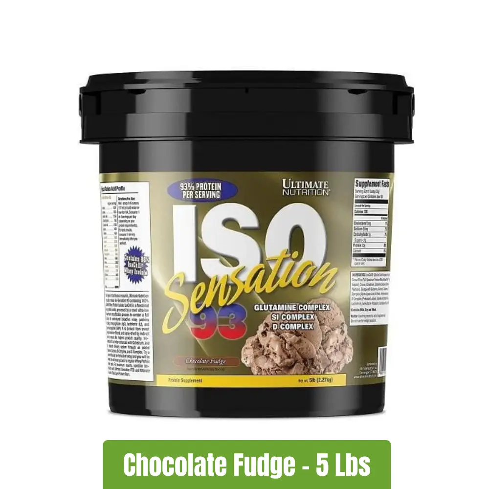 Ultimate Nutrition Iso Sensation 93 Whey Protein 5 Lbs - Chocolate Fudge