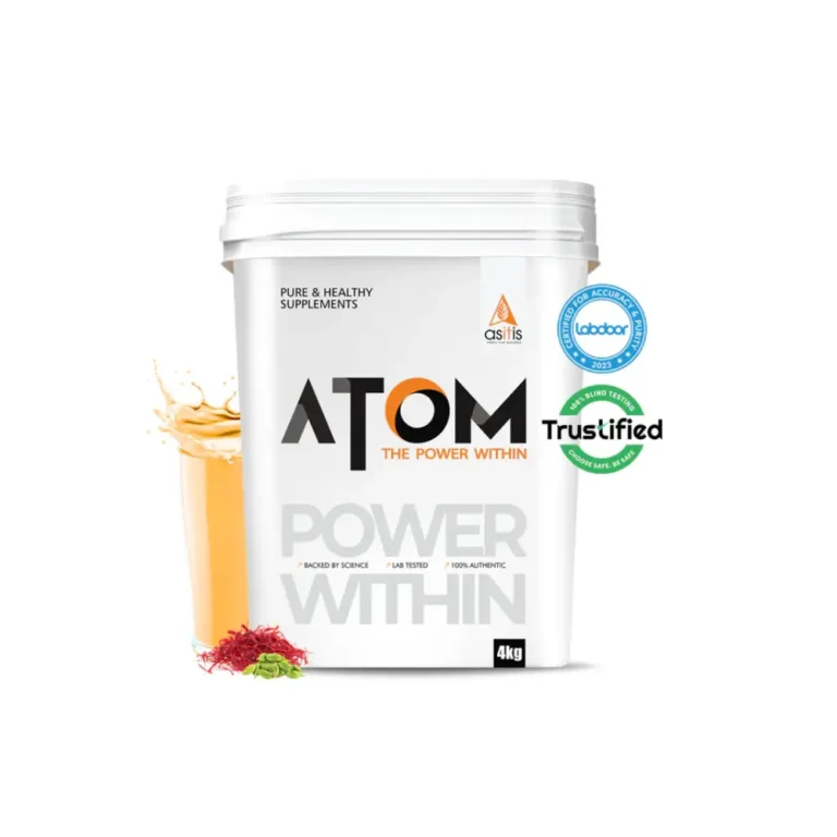 Asitis Nutrition ATOM Whey Protein -Kesar Elaichi - 4 Kg