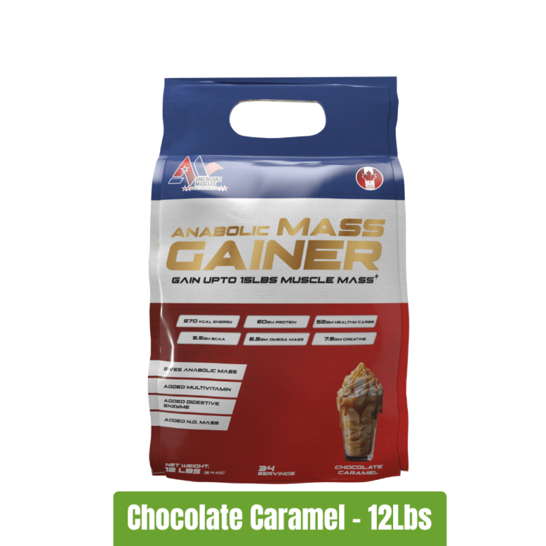 Americanz Muscles Anabolic Mass Gainer 12 Lbs - Chocolate Caramel