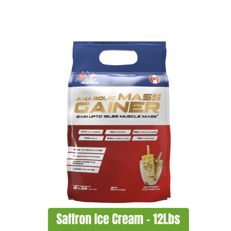 Americanz Muscles Anabolic Mass Gainer 12 Lbs - Saffron Ice-Cream