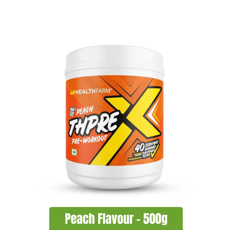 Healthfarm ThPreX Pre-Workout Supplement - Peach - 500g