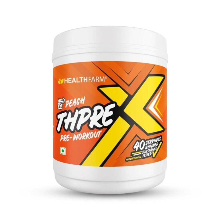 Healthfarm ThPreX Pre-Workout Supplement - Peach Flavour - 40 Servings