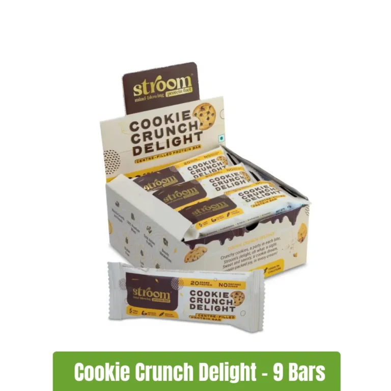 Stroom Protein Bar Pack of 9 (63g x 9) - Cookie Crunch Delight