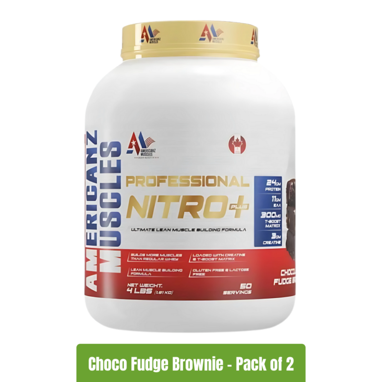 Americanz Muscles Nitro+ Whey Protein - Chocolate Fudge Brownie - Pack of 2