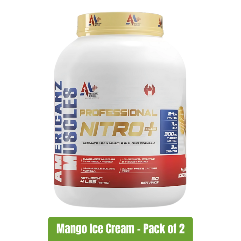 Americanz Muscles Nitro+ Whey Protein - Mango Ice Cream - Pack of 2