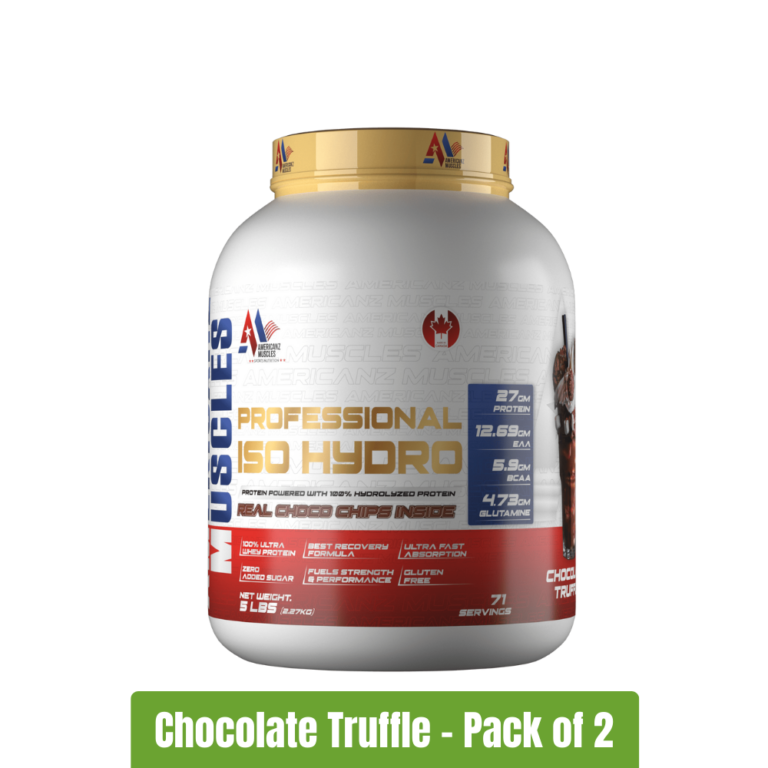 Americanz Muscles Professional ISO Hydro Protein _ Pack of 2 (5Lbs + 5Lbs) - Chocolate Truffle