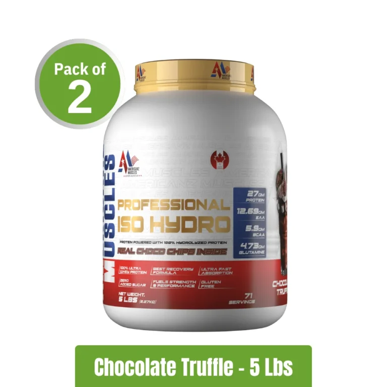 Americanz Muscles Professional ISO Hydro Protein _ Pack of 2 (5Lbs + 5Lbs) - Chocolate Truffle