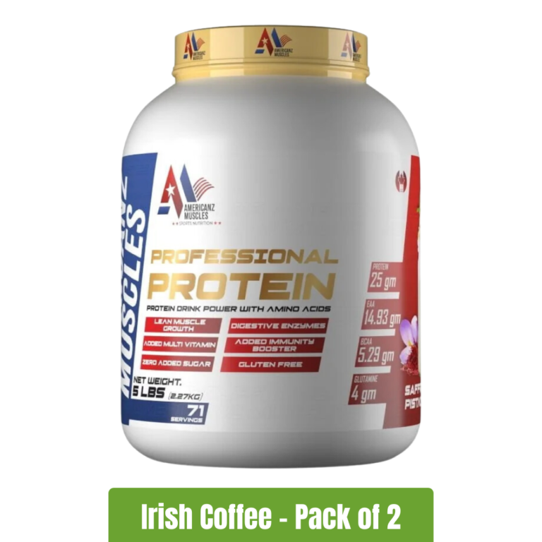 Americanz Muscles Professional Protein - Irish Coffee - Pack of 2(5Lbs+5Lbs)