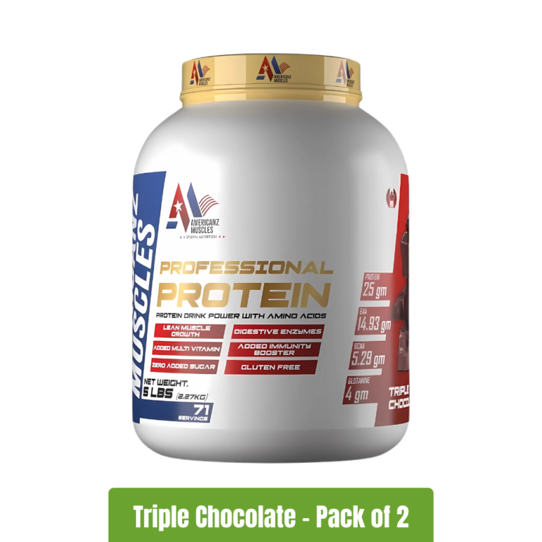 Americanz Muscles Professional Protein - Triple Chocolate - Pack of 2(5Lbs+5Lbs)