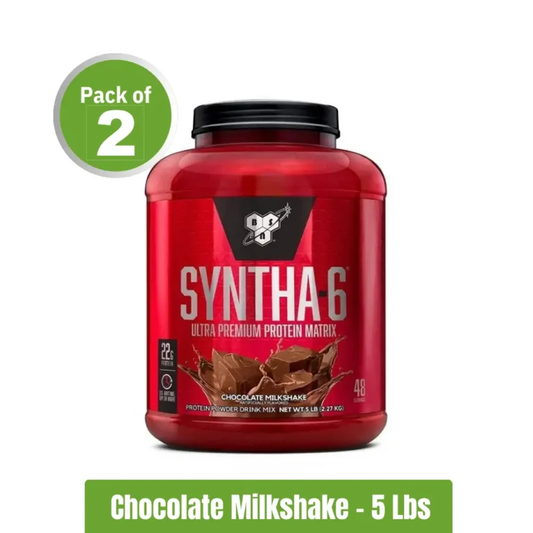 BSN Syntha-6 Protein Powder - Pack of 2 (5 Lbs+5Lbs), Chocolate Milkshake