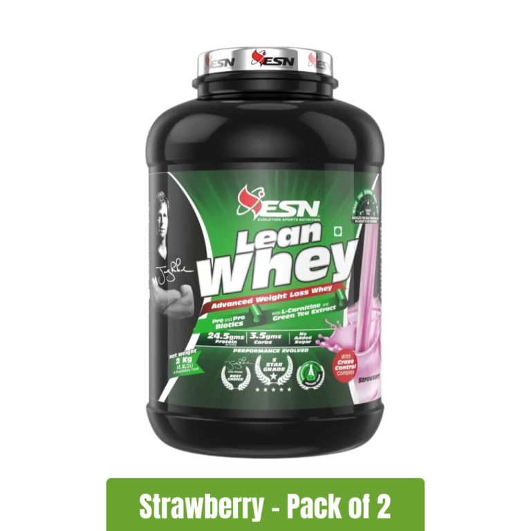 ESN Lean Whey Protein - Strawberry - Pack of 2(4.4 lbs+4.4 lbs)