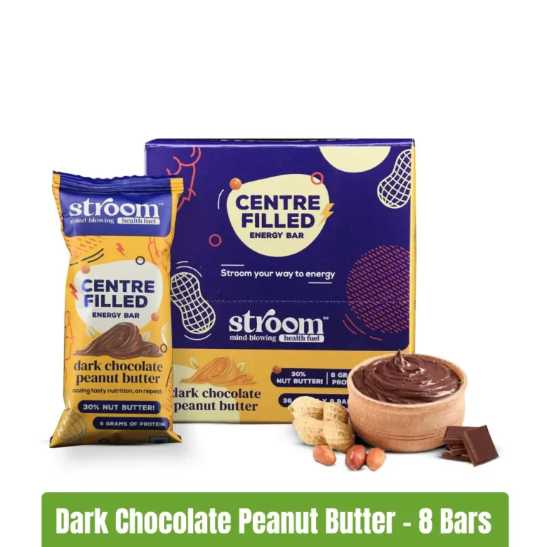 STROOM 6g Energy Bar - Pack of 8, Dark Chocolate Peanut Butter