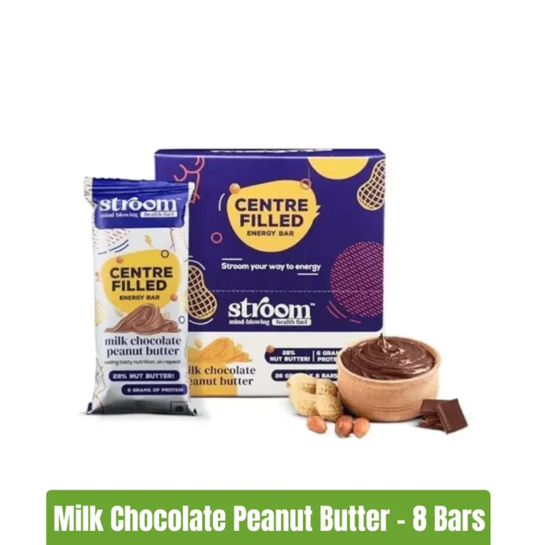 STROOM Energy Bar - Pack of 8, Milk Chocolate Peanut Butter