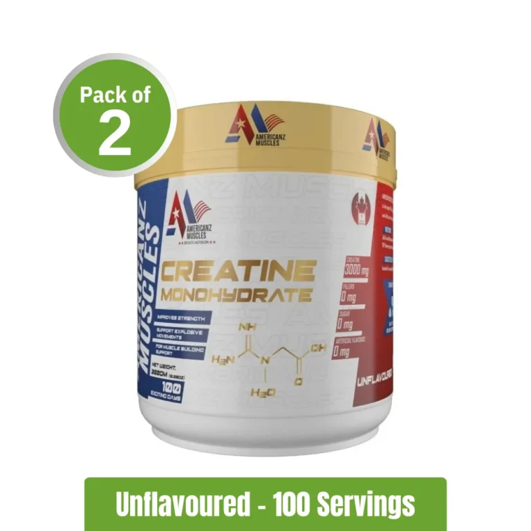 Americanz Muscles Creatine Monohydrate _ Pack of 2 (100+100 Servings) - Unflavored