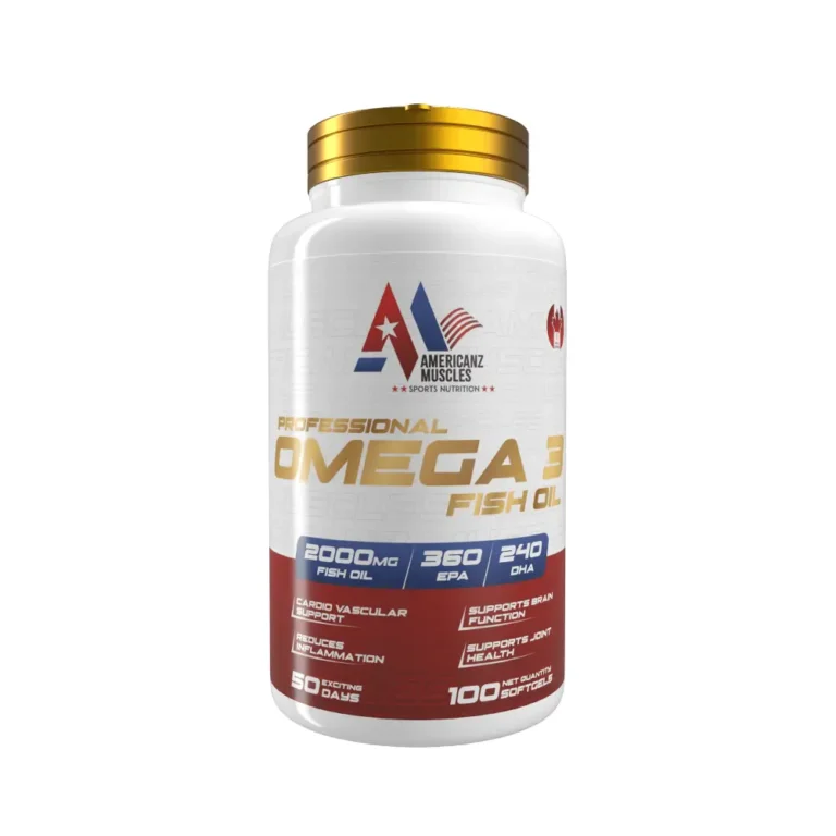 Americanz Muscles Professional Omega 3 Fish Oil- 100 Softgels