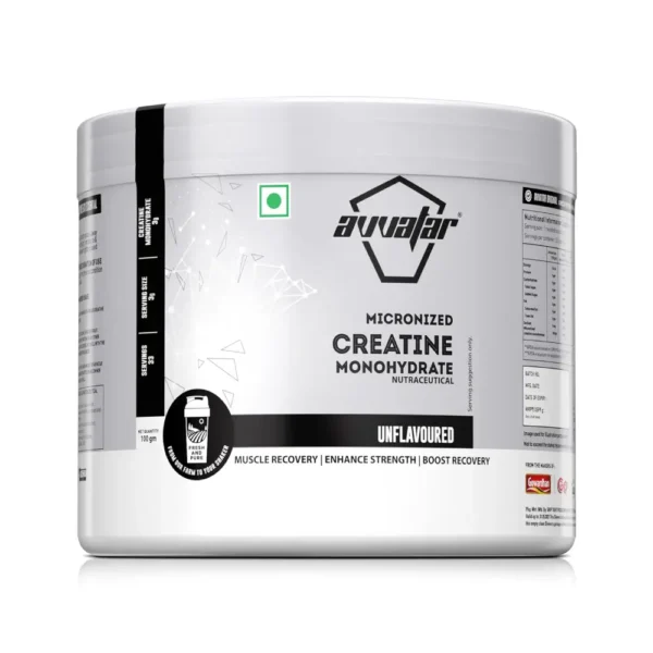 Avvatar Micronized Creatine Monohydrate Powder - 100g (33 Servings)