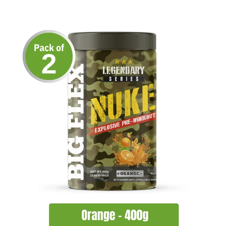 Bigflex Nuke Pre-Workout _ Pack of 2 (400g x2) - Orange