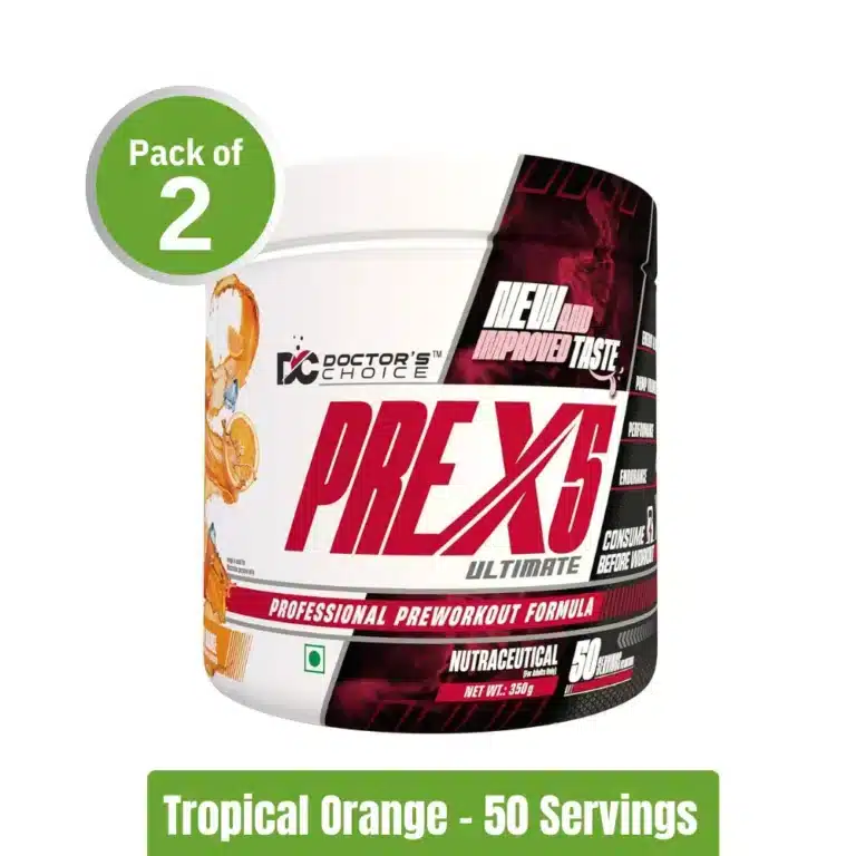 Doctors Choice Pre-X5 Ultimate _ Pack of 2 (50 + 50 Servings) - Tropical Orange