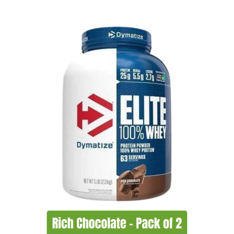 Dymatize Elite 100% Whey Protein - Rich Chocolate - Pack of 2(5lbs+5lbs)