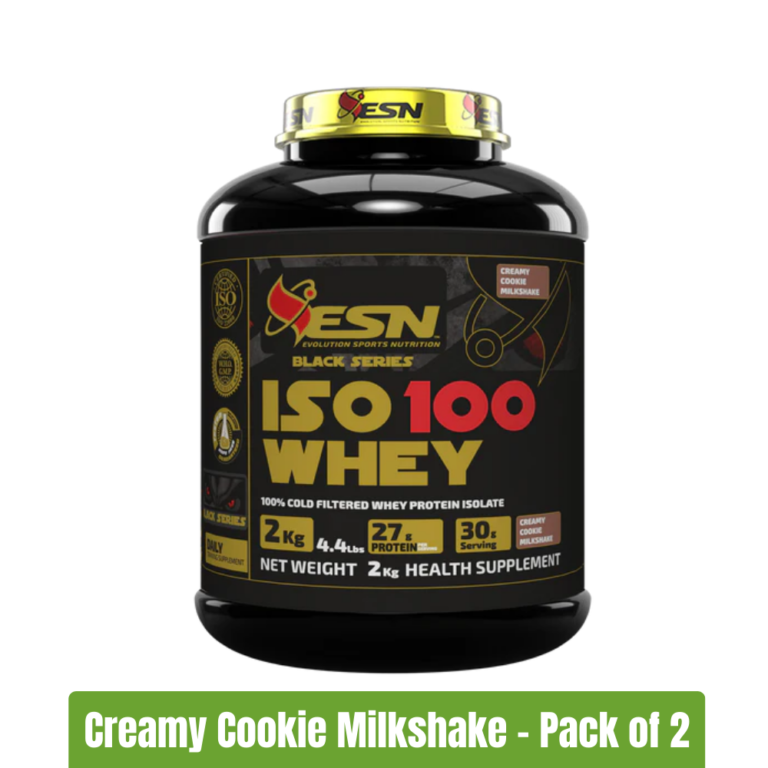 ESN Black Series Iso 100 Whey - Pack of 2 (4.4 Lbs+ 4.4 Lbs) - Creamy Cookie Milkshake