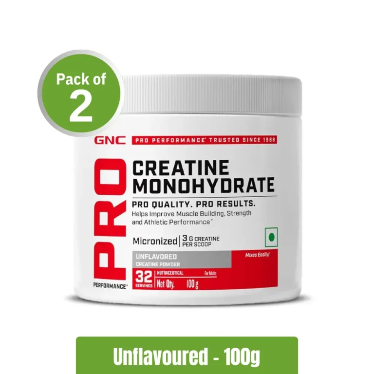 GNC Pro Performance Creatine Monohydrate 3000mg Pack of 2 (100g x2) - Unflavored
