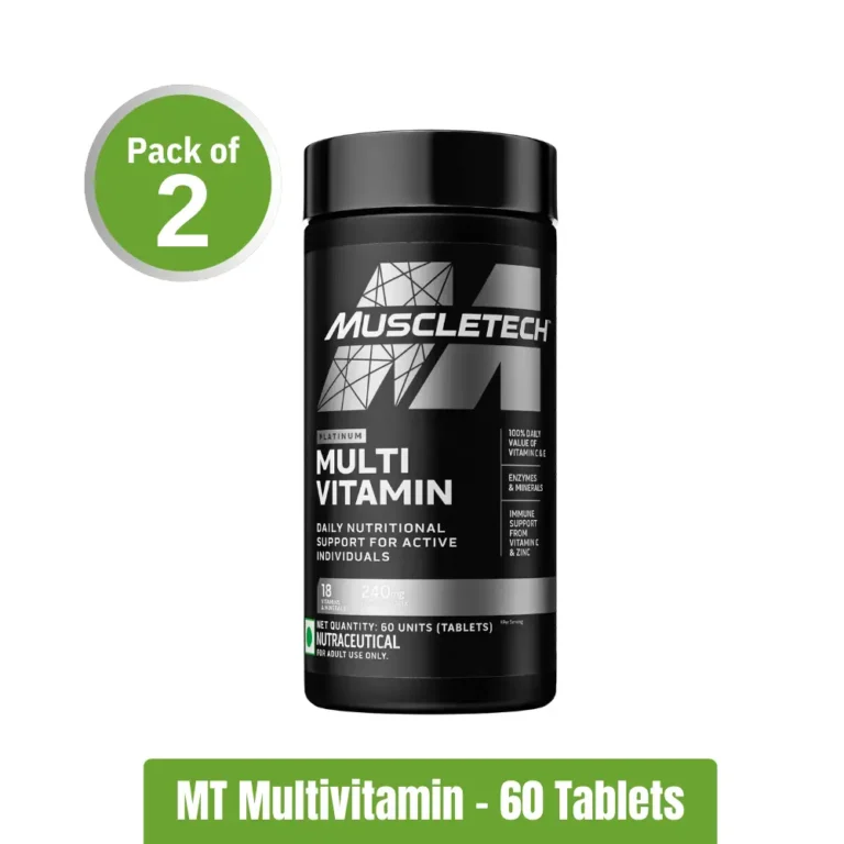 Muscletech Essential Series Platinum MultiVitamin - Pack of 2 (60+60 Tablets)