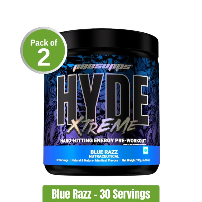 ProSupps Hyde Xtreme Hard-Hitting Energy Pre-Workout _ Pack of 2 (3030 Servings) - Blue Razz