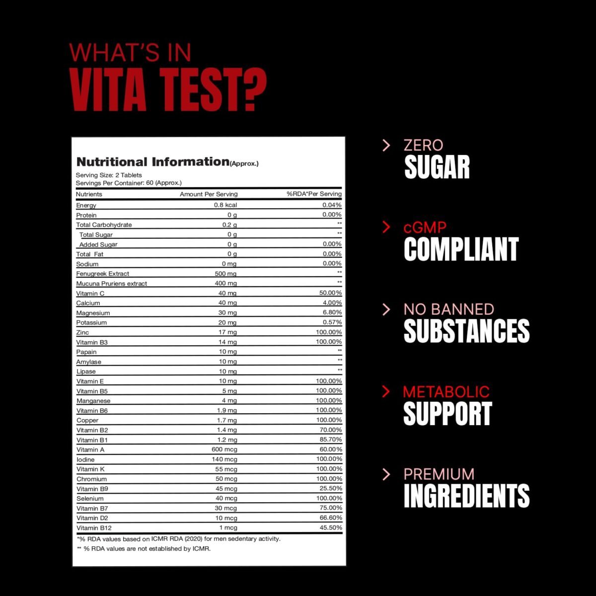 ProSupps Vita Test Multivitamin - 120 Tablets - 4