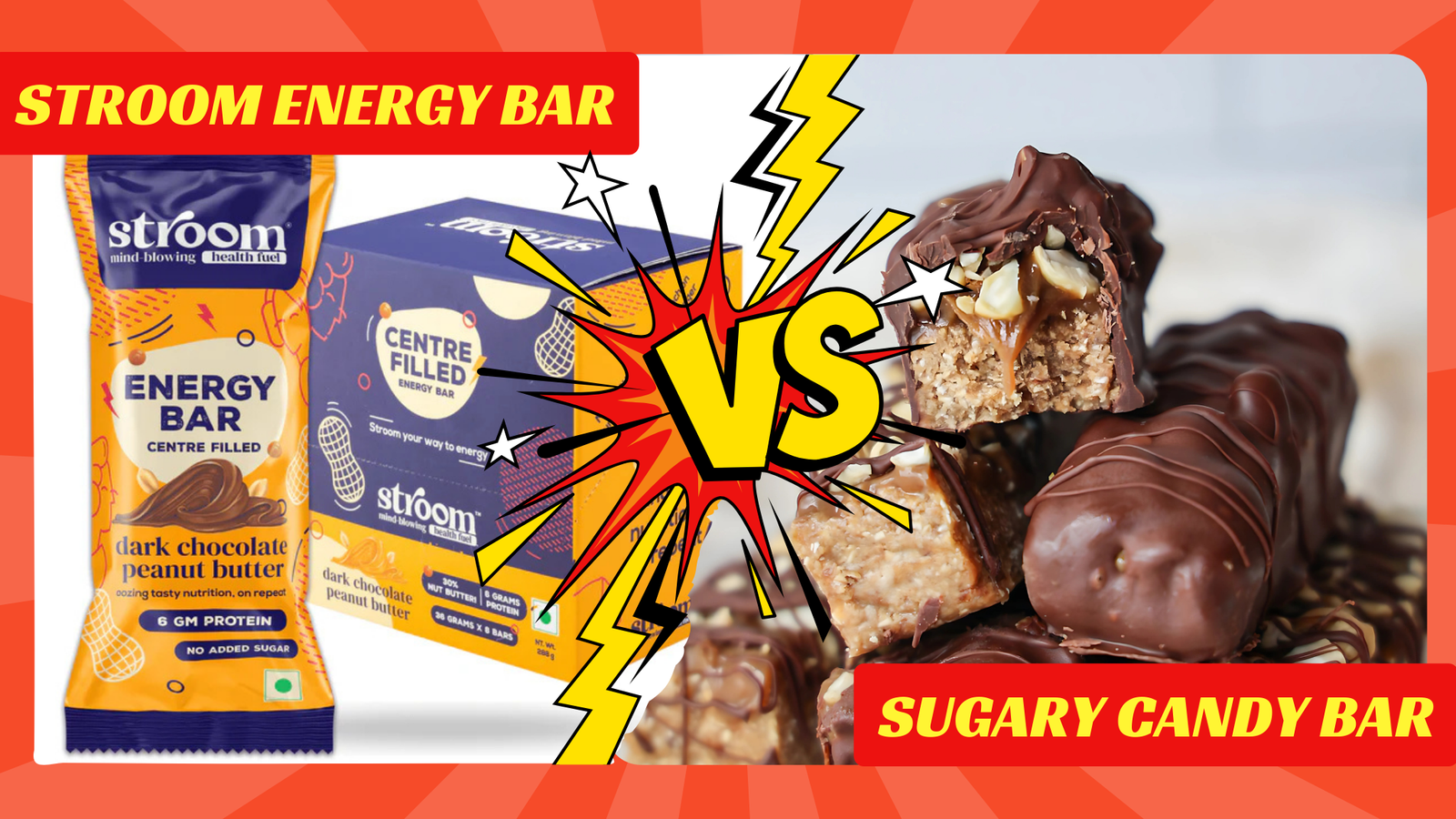 Stroom Energy Bar Vs. Candy bar