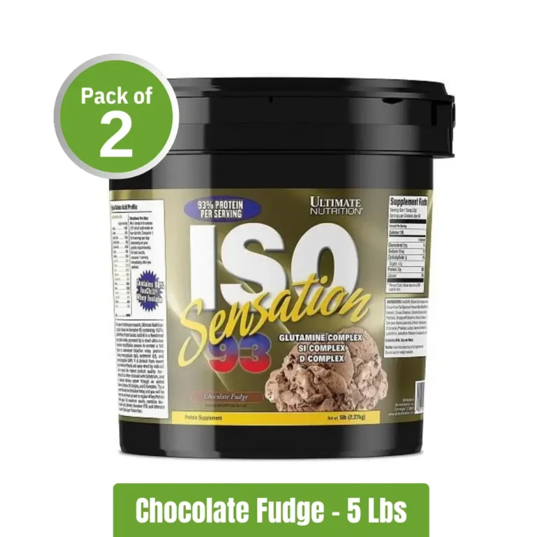 Ultimate Nutrition Iso Sensation 93 Whey Protein Pack of 2 (5Lbs + 5Lbs) - Chocolate Fudge