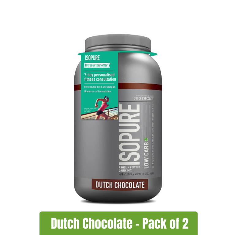 Isopure Protein Powder - Pack of 2 (1 Kg + 1 Kg) - Dutch Chocolate