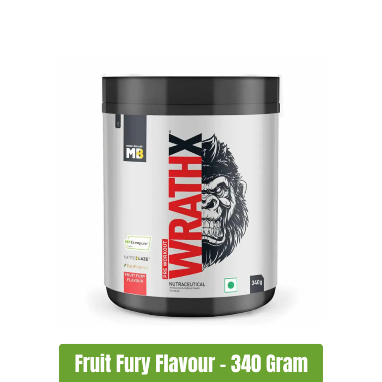 MuscleBlaze Pre-Workout WrathX _ 340 Gram - Fruit Fury