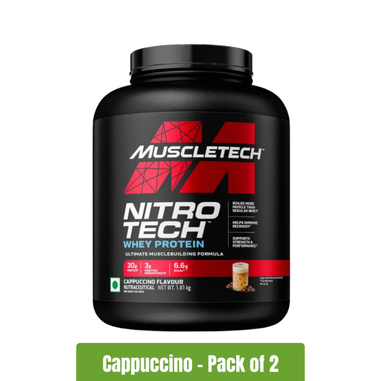 Muscletech NitroTech Whey Protein - Cappuccino - Pack of 2(4lbs+4lbs)